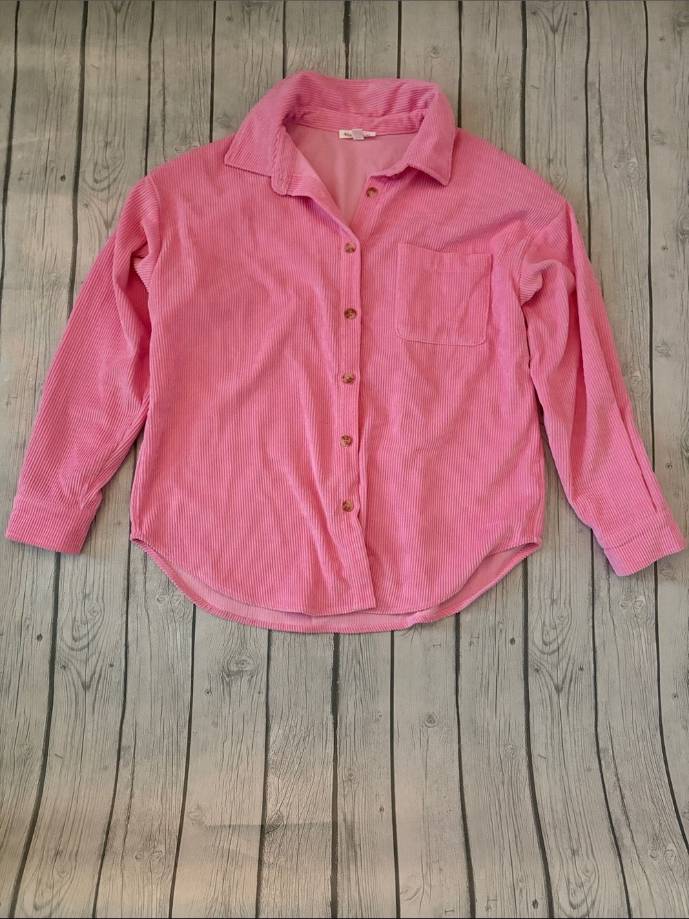 Blu Pepper Pink Corduroy Button-Down Shirt